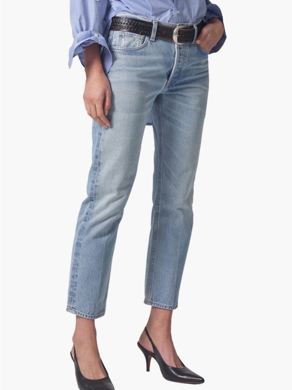 Citizens of Humanity Ilsa Light Blue Straight-Leg Women’s Jeans - Spector Wash